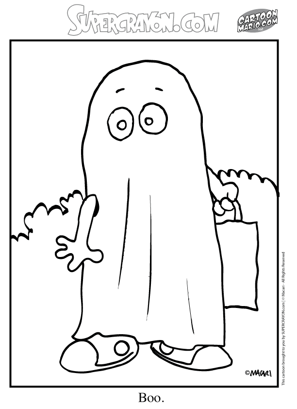 halloween coloring pages: Halloween Ghost Coloring Pages, Ghost 