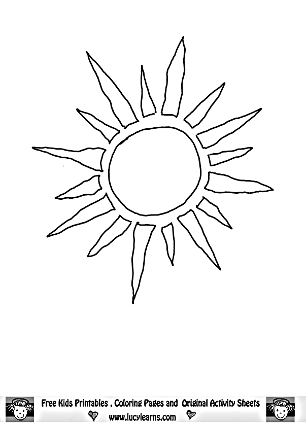 Sun Coloring Page,Lucy Learns Free Sun Coloring Pages Sun 