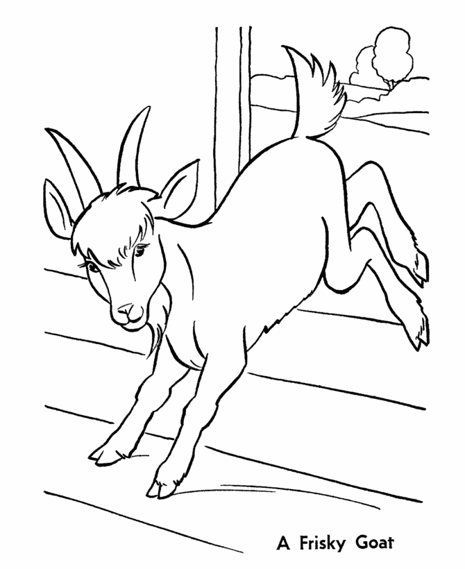 Goat Coloring Pages To Print - Kids Colouring Pages