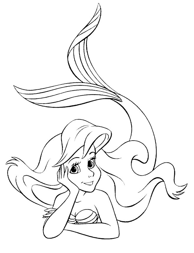 Free worksheets for kid: Little Mermaid, Disney Princess Arial 