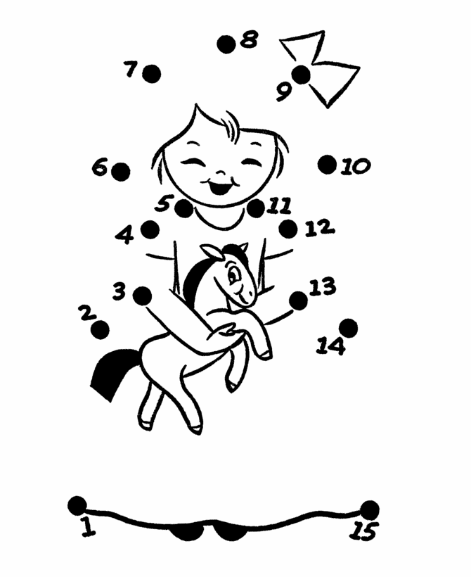 Learning Years: Simple Dot-to-Dot : Girl with toy horse