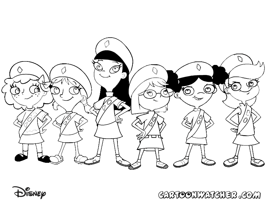 printable coloring pages phineas and ferb : [ColoringPageBooks.Com 