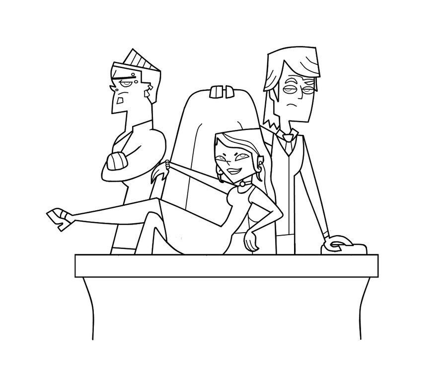 Download or print this amazing coloring page: td mafia line art - Total Dra...