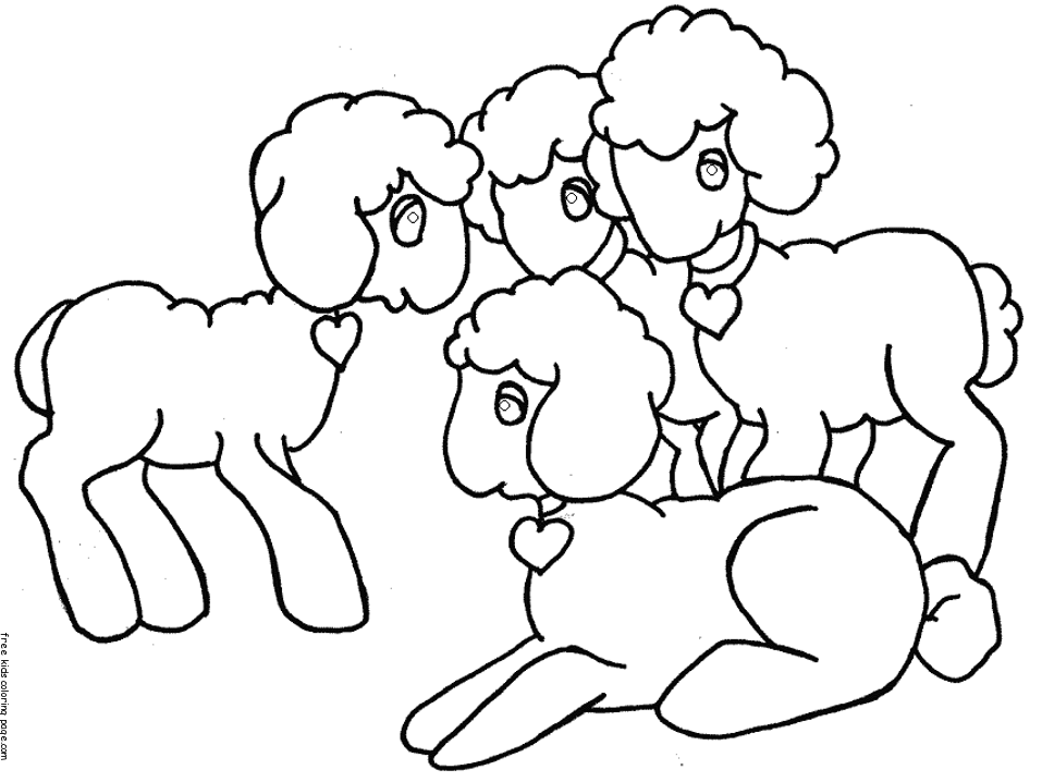 free printable easter lamb coloring pages for kids - Free 