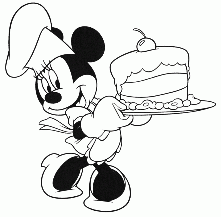 Minnie Mouse Birthday Coloring Pages | Online Coloring Pages