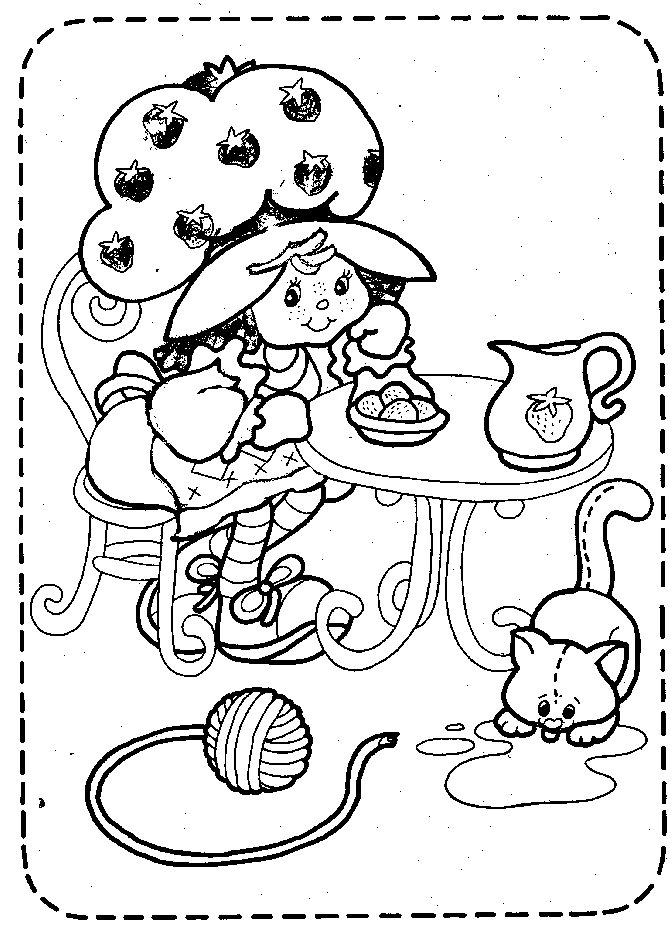 Vintage Strawberry Shortcake Coloring Pages - Coloring Home