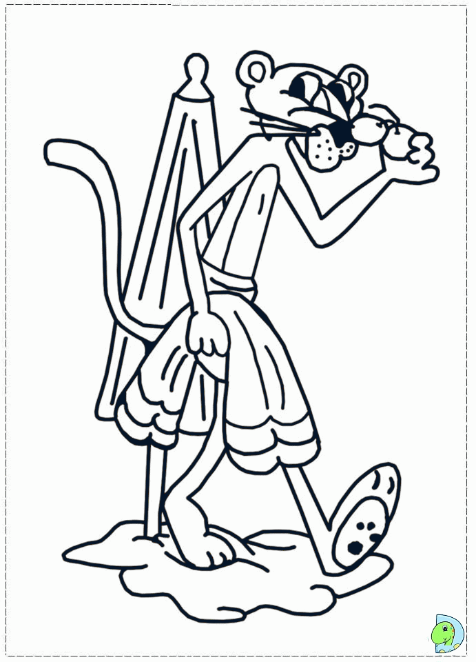 Pink Panther Coloring Page - Coloring Home