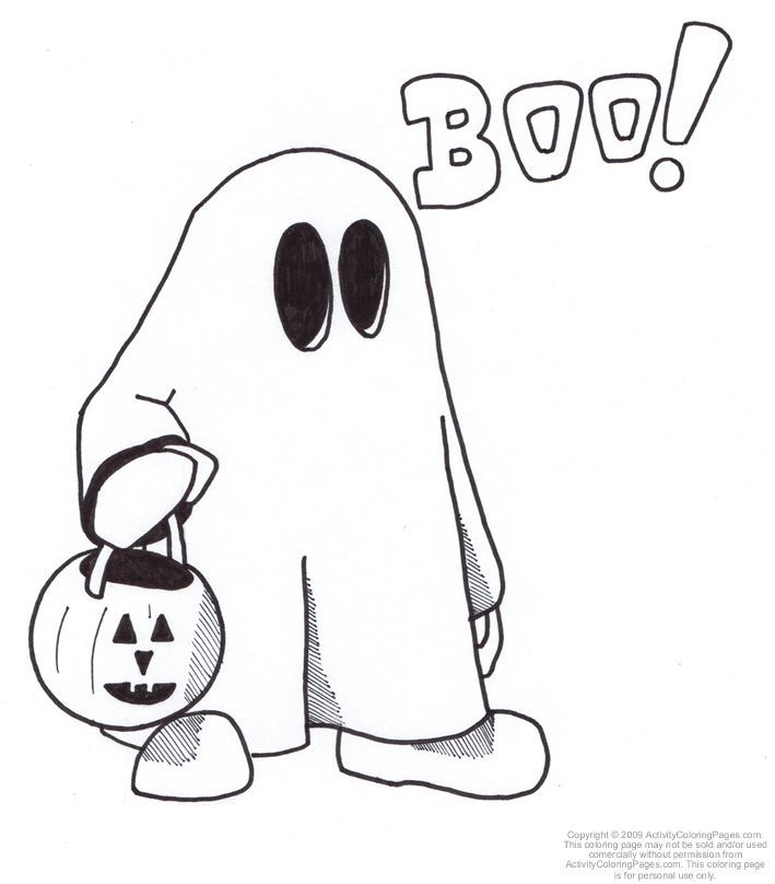 Halloween Ghost Coloring Pages - Coloring Home