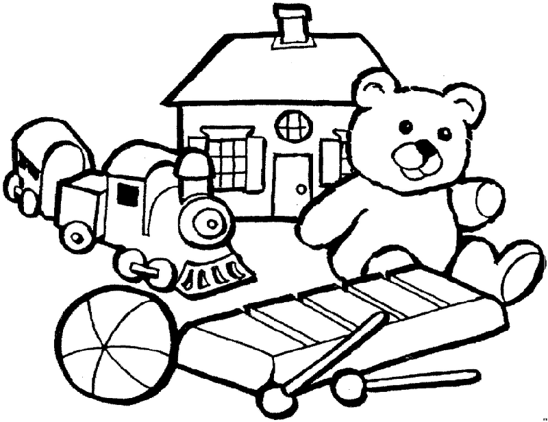 Toys. Free Printable Coloring Page - Coloring Home