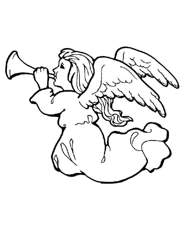 angel trumpet Colouring Pages