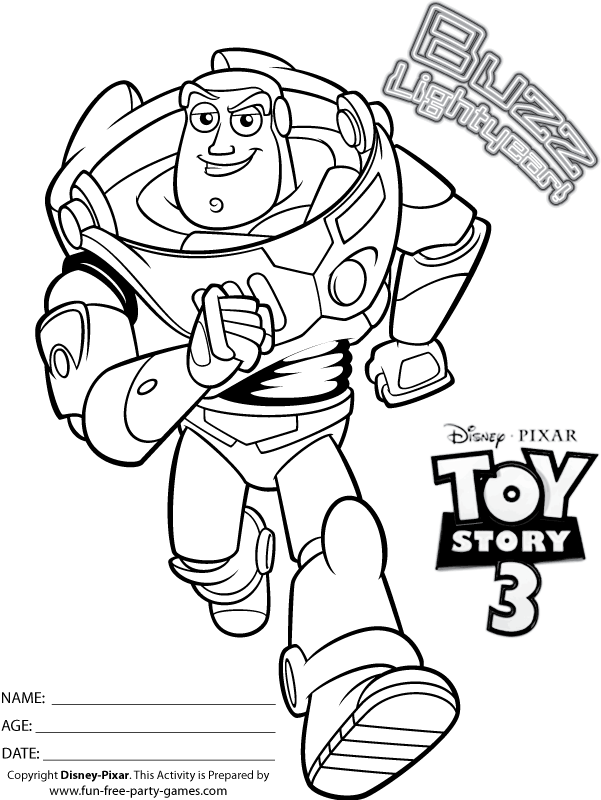 Buzz Lightyear Coloring Page - Coloring Home