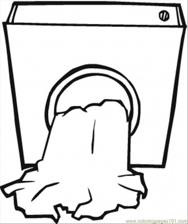 Coloring Pages Dirty Clothes (Technology > Home Appliances) - free 