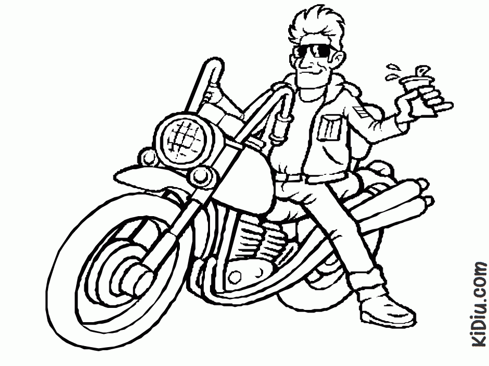 Free Harley Davidson Motocycle Coloring Pages | Harley Davidson V 