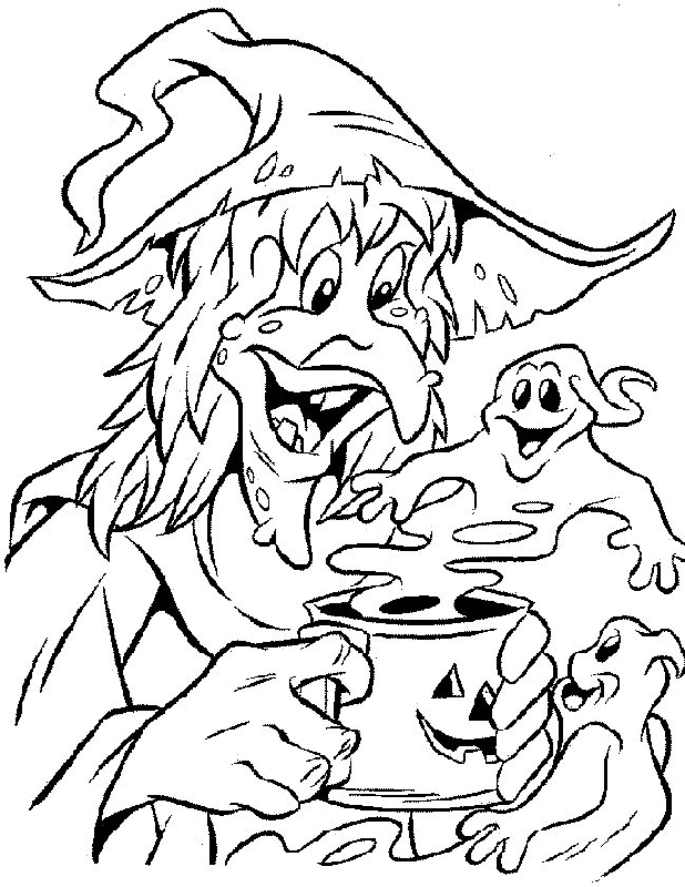 Witches | Free Printable Coloring Pages