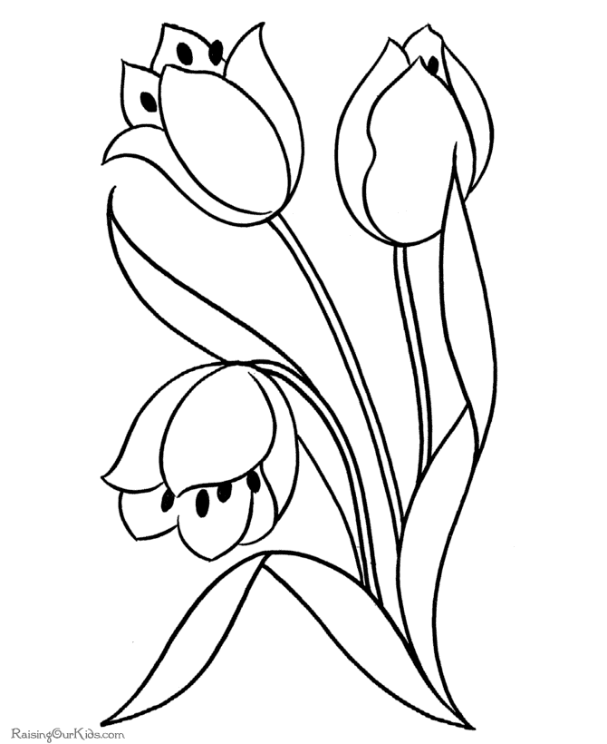 Spring Flower Coloring Pages Printable | Printable Coloring Pages