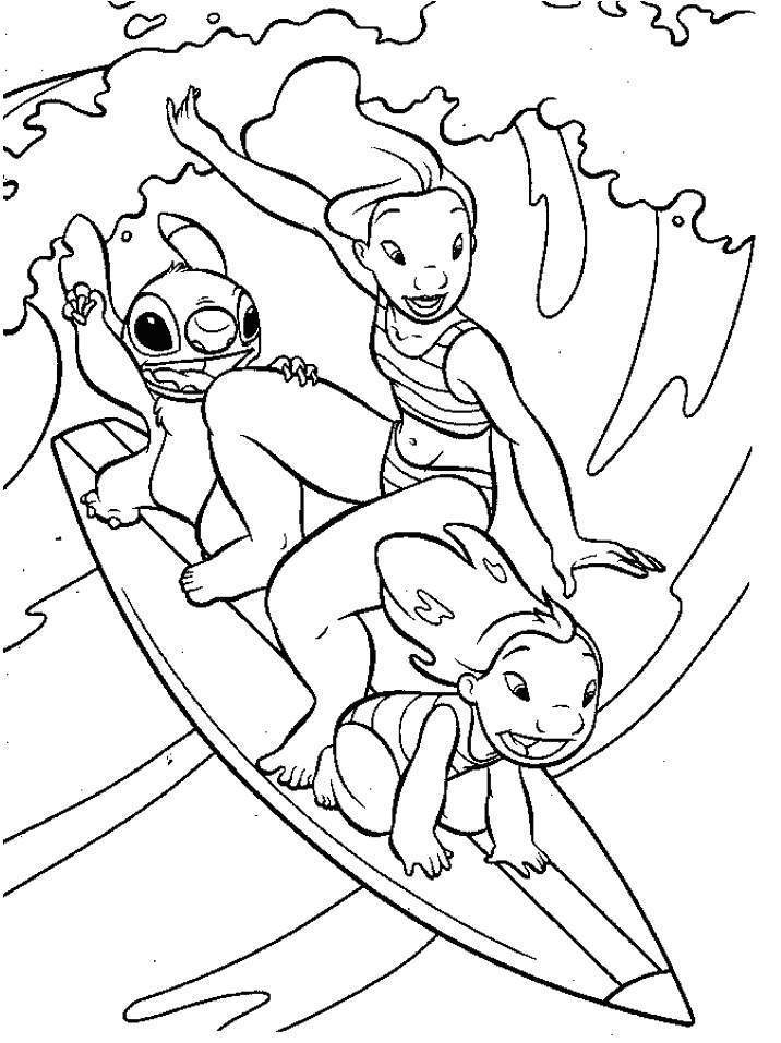 Disney Stitch Coloring Pages Printable