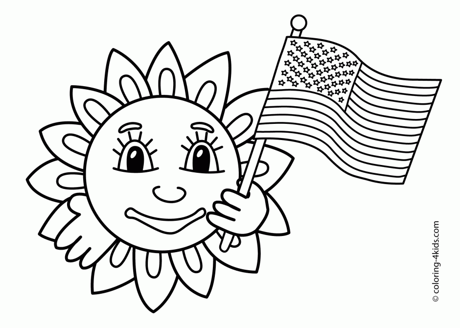 USA Flag Cap Coloring Pages USA Independence Day Coloring Pages 