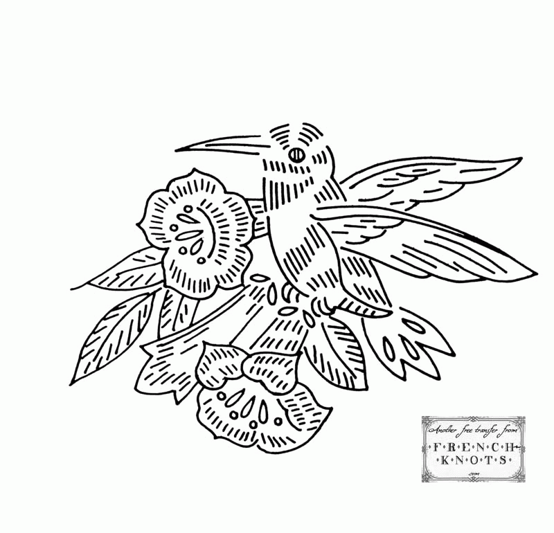 Free Humming Bird Embroidery Designs - Free Embroidery Patterns