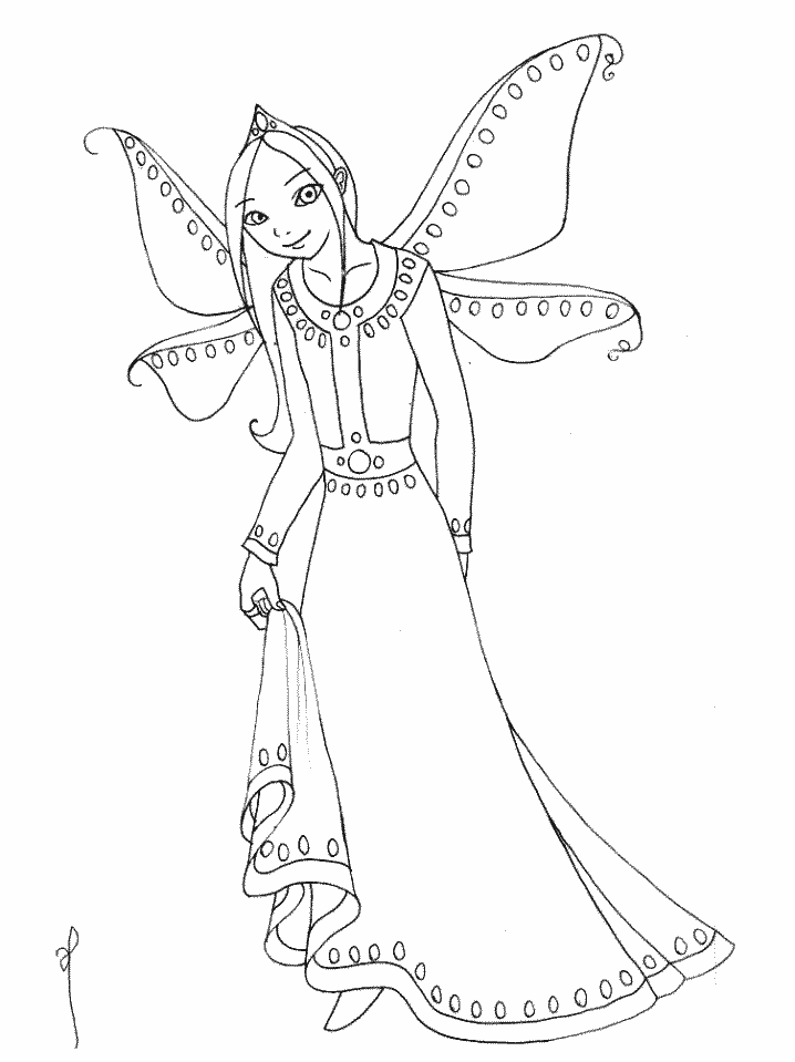 Coloring Pages Of Fairies 10 | Free Printable Coloring Pages