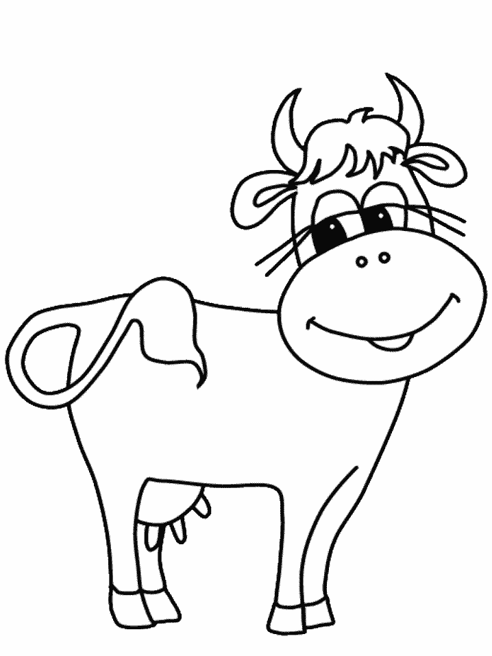 adorable Cow Coloring Pages for kids | Best Coloring Pages
