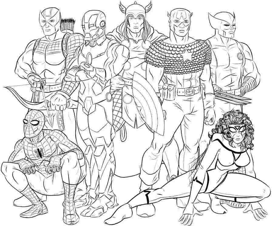 Coloring Pages Of The Avengers - Free Coloring Pages For KidsFree 