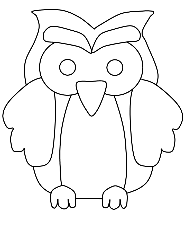 Birds Owl3 Animals Coloring Pages & Coloring Book