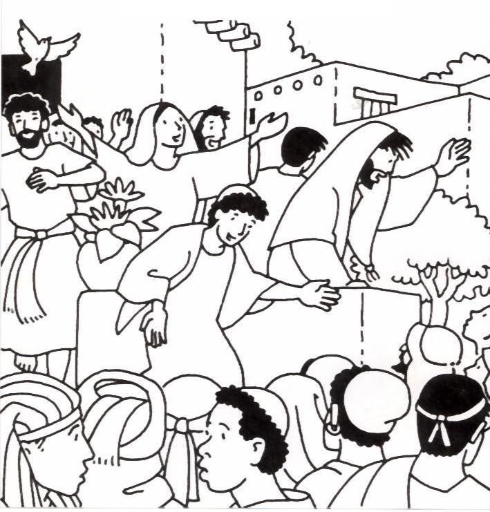 Peter Preaching Coloring Page
