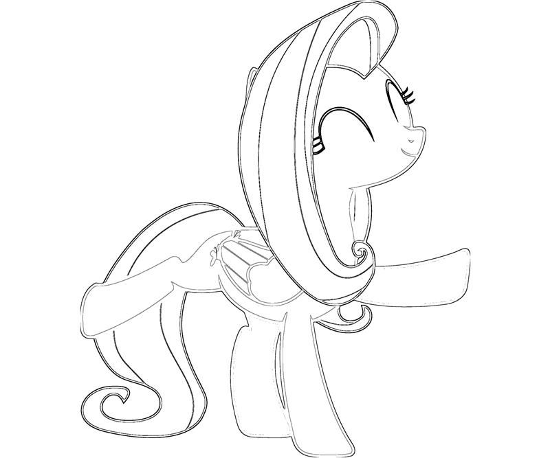 11 Fluttershy Coloring Page