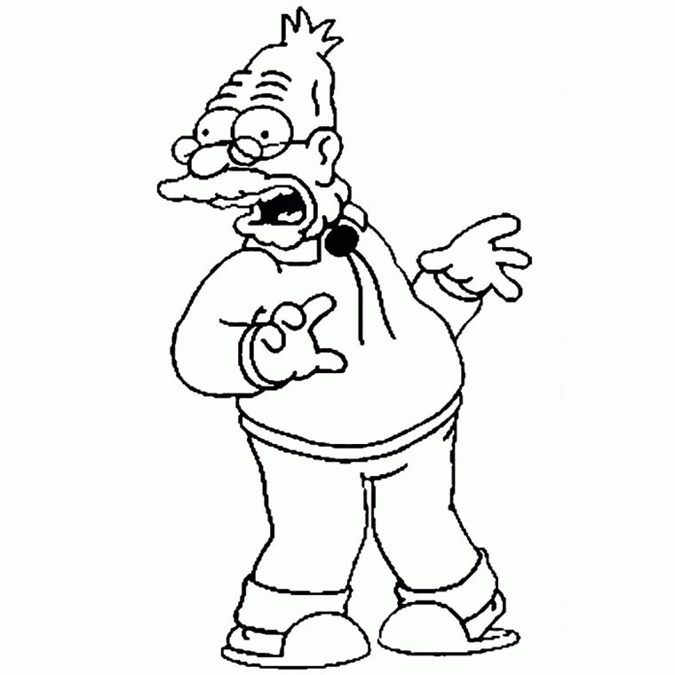 abram simpsons Colouring Pages
