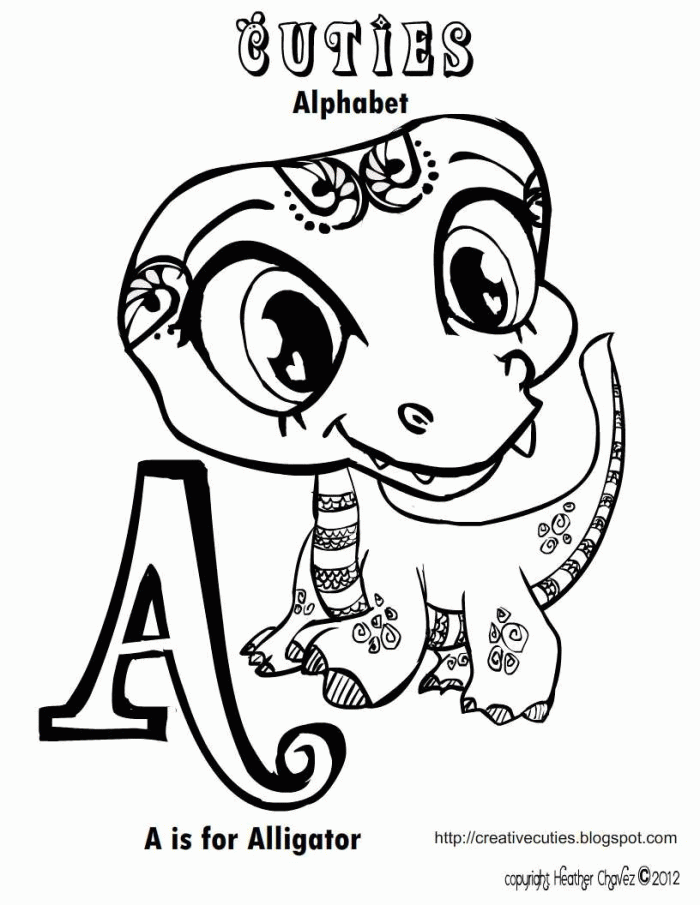 Cute Alligator Coloring Pages | 99coloring.com