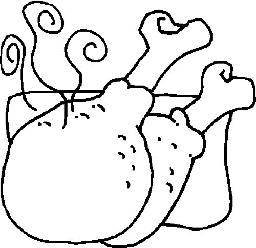 chicken leg coloring pages