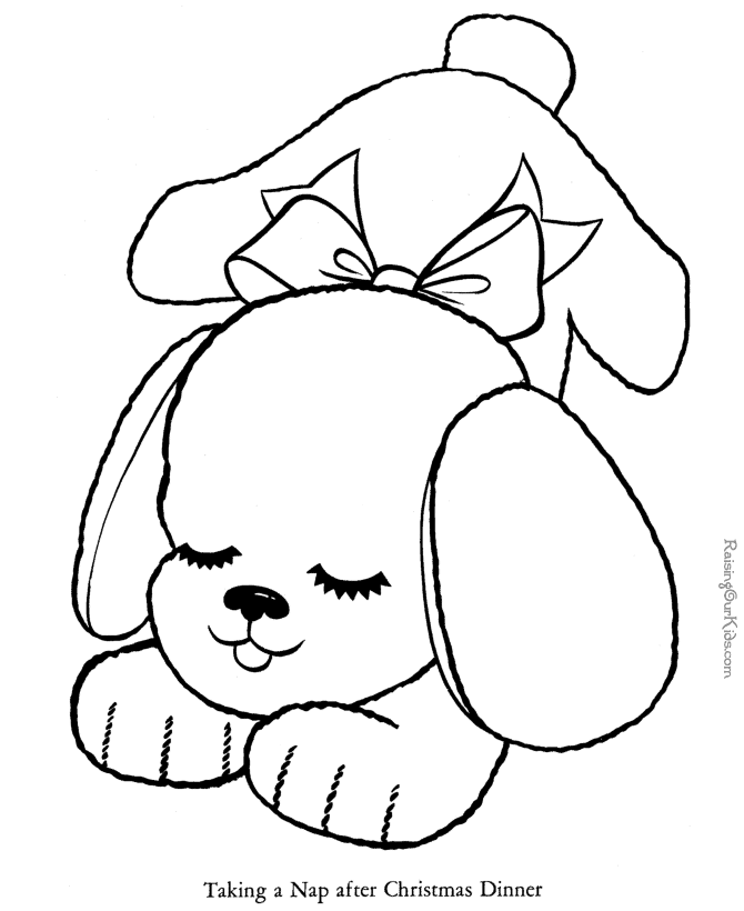 and puppys Colouring Pages
