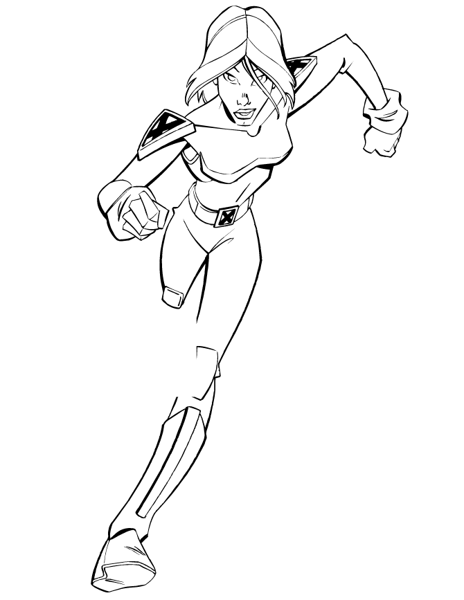 jean grey x-men Colouring Pages