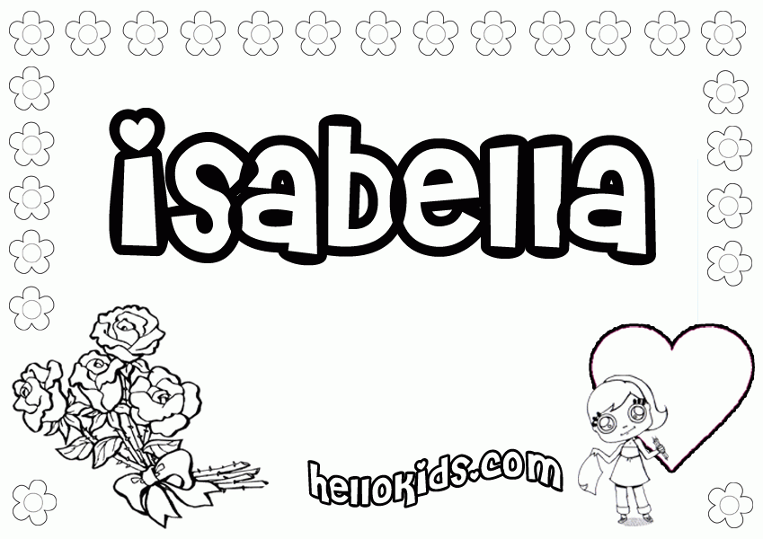 Isabella coloring page girls name