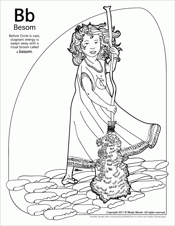 wiccan color pages Colouring Pages