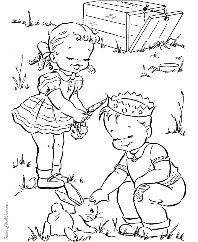 Easter Bunny Coloring Sheet - 003