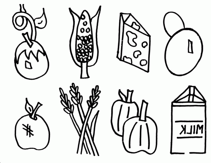 Types Of Healthy Food Coloring Page - Kids Colouring Pages - Coloring Home