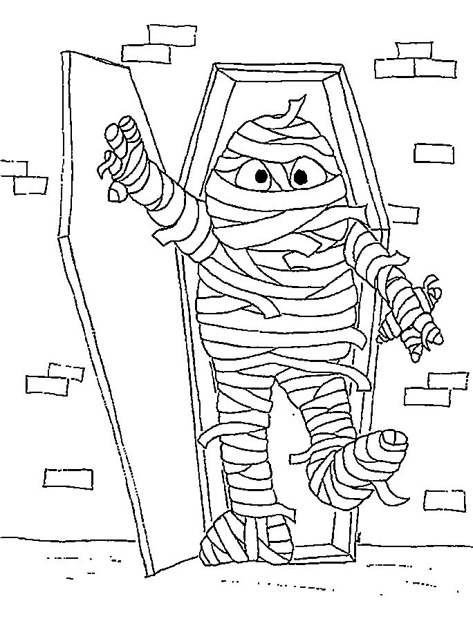 Mummy Coloring Pages Halloween Mummy Coloring Pages Printable 