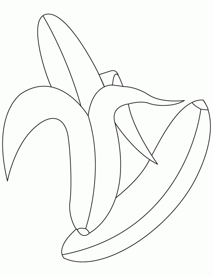 free Banana Coloring Pages for kids | Great Coloring Pages
