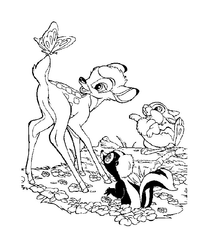 Bambi Coloring Pages - Coloringpages1001.com