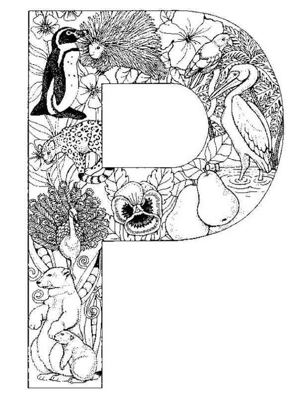 Alphabet Animal Coloring Pages P | Free Printable Coloring ...