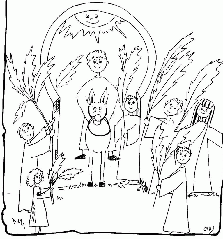 Palm Sunday coloring pages | Palm Sunday | 棕枝主日