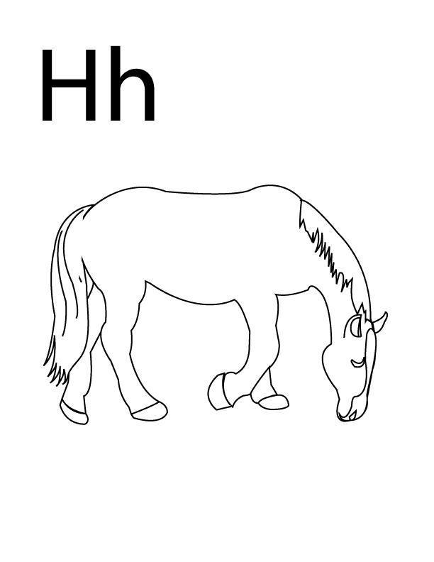 Coloring Pages - Letter-H