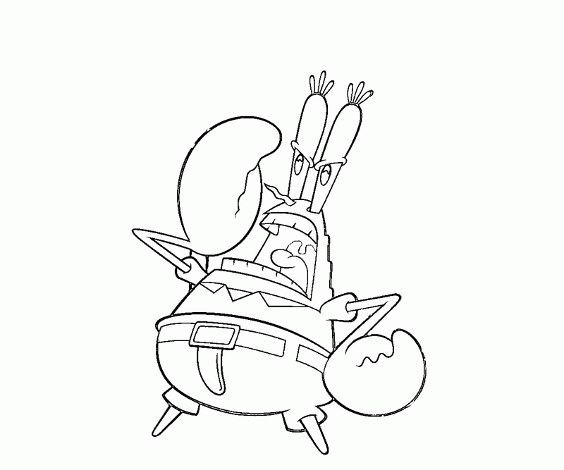 Mr Krabs Coloring Pages.