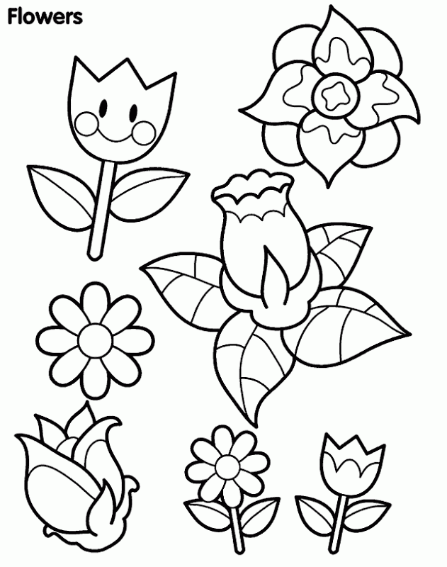 Coloring Pages Of Spring Flowers