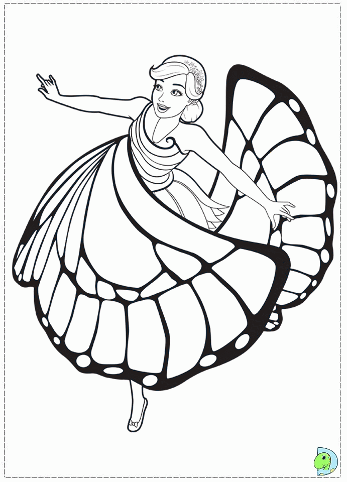 Barbie Mariposa And The Fairy Princess Coloring Page Coloring Home