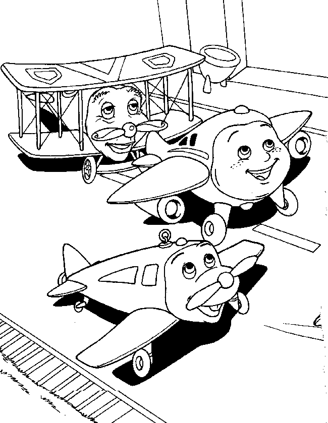 Three Planes Jay Jay the Jet Plane Coloring Pages