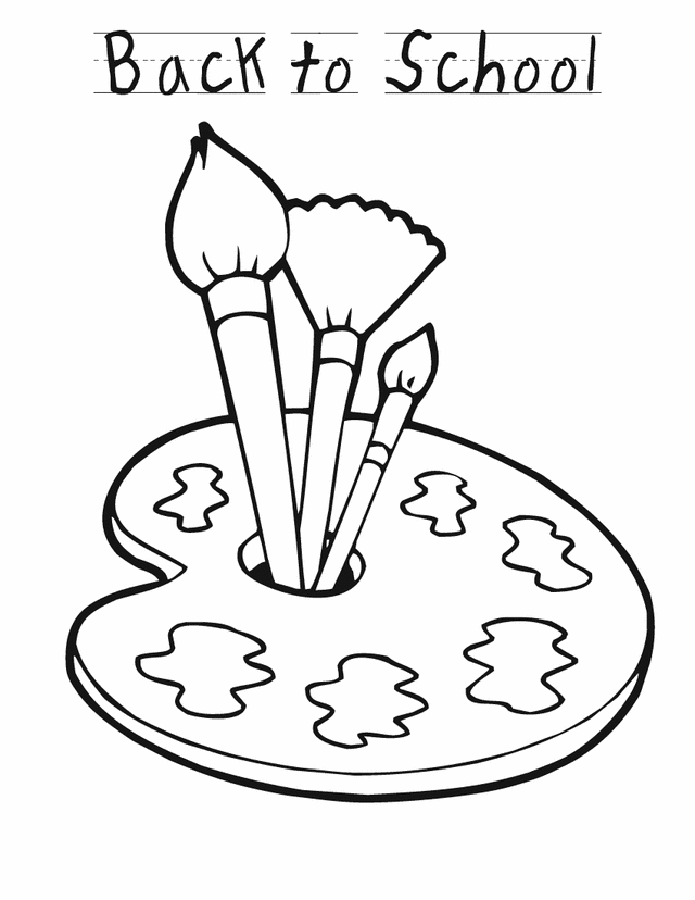 Paint Pallet Coloring Pages | Coloring Pages