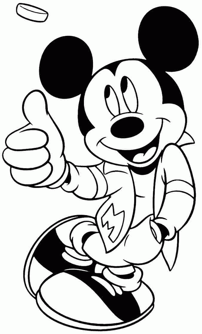 Coloring Sheets Cartoon Disney Mickey Mouse Free For Kids ...