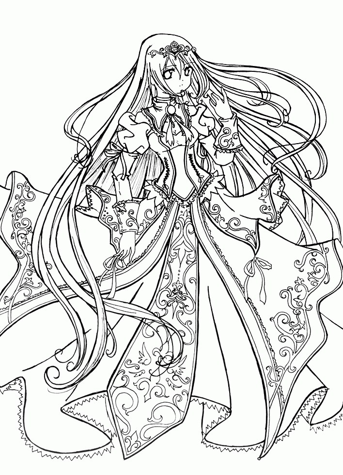 Cute Intricate Coloring Pages Of Princesses